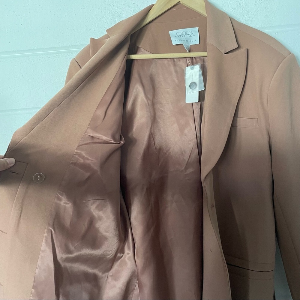 NWT Anthropologie Mare Mare Classic Tie Blazer Jacket Size Large - Extra Large - Picture 9 of 16